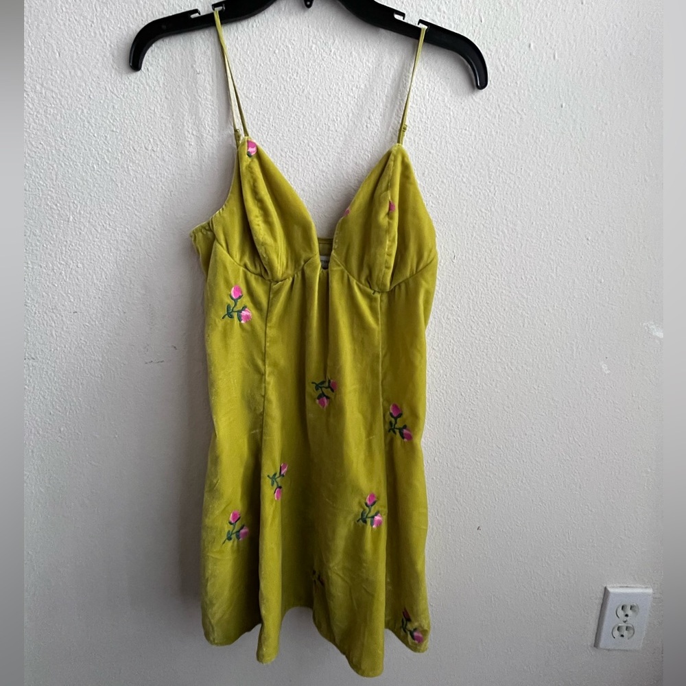 Green floral Urban Outfitters dress